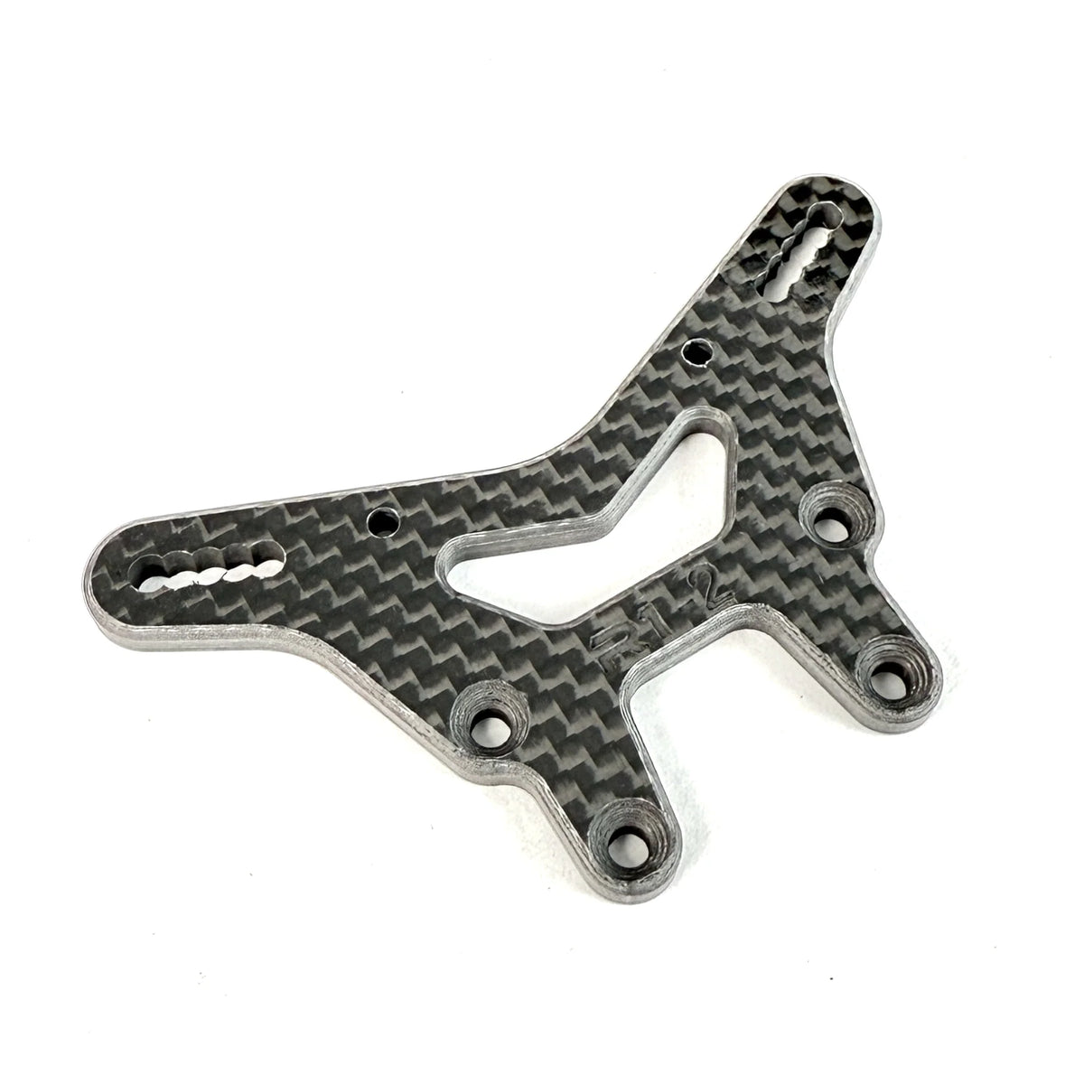 R1WURKS 900198 (22X Series) Carbon Fiber Front Shock Towers (-2mm Gloss 3K Plain Weave)