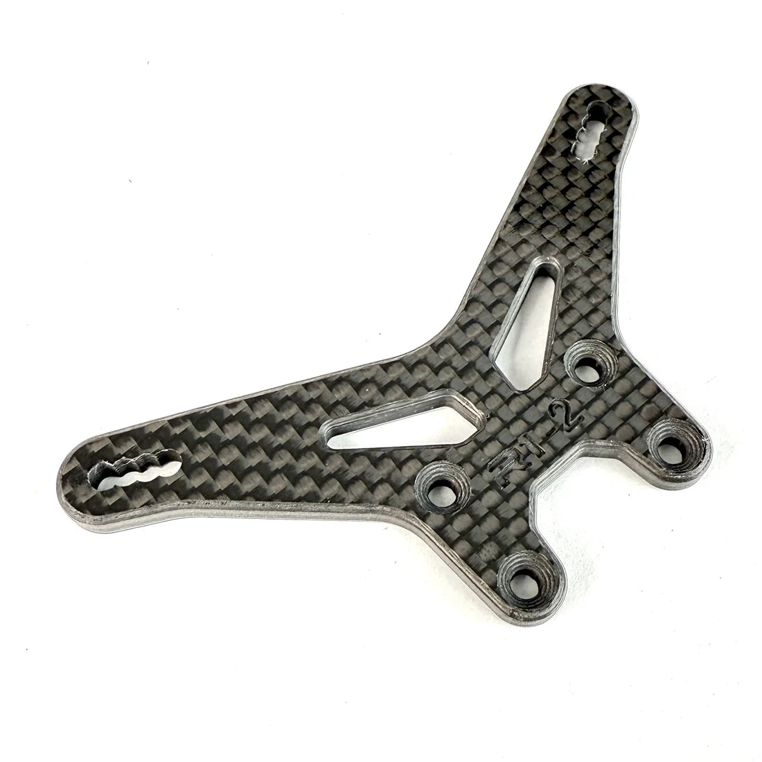 R1WURKS 900201 (22X Series) Carbon Fiber Rear Shock Towers (-2mm Gloss 3K Plain Weave)