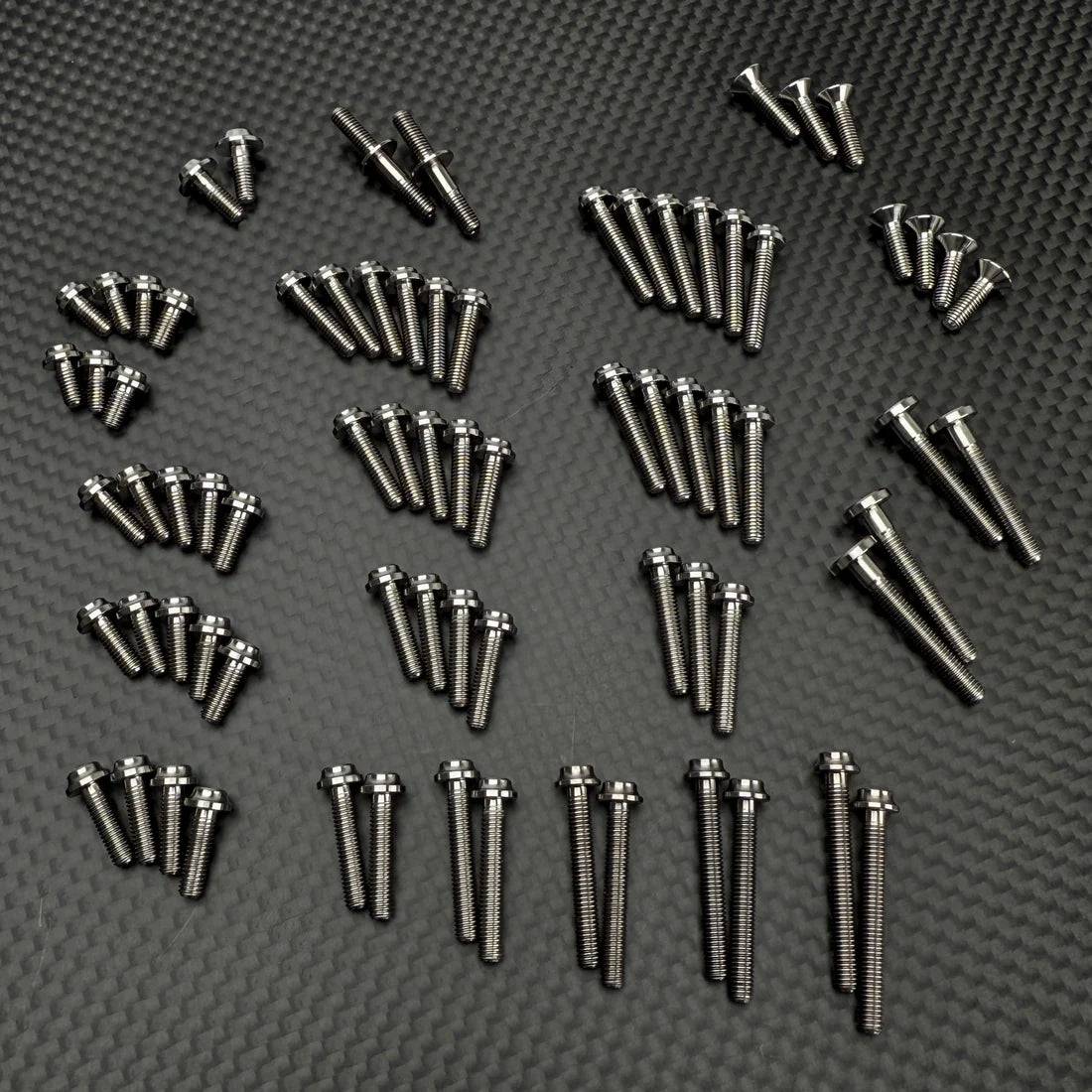 R1WURKS 900287 (T7 Series) Titanium Upper Screw Set (Silver)