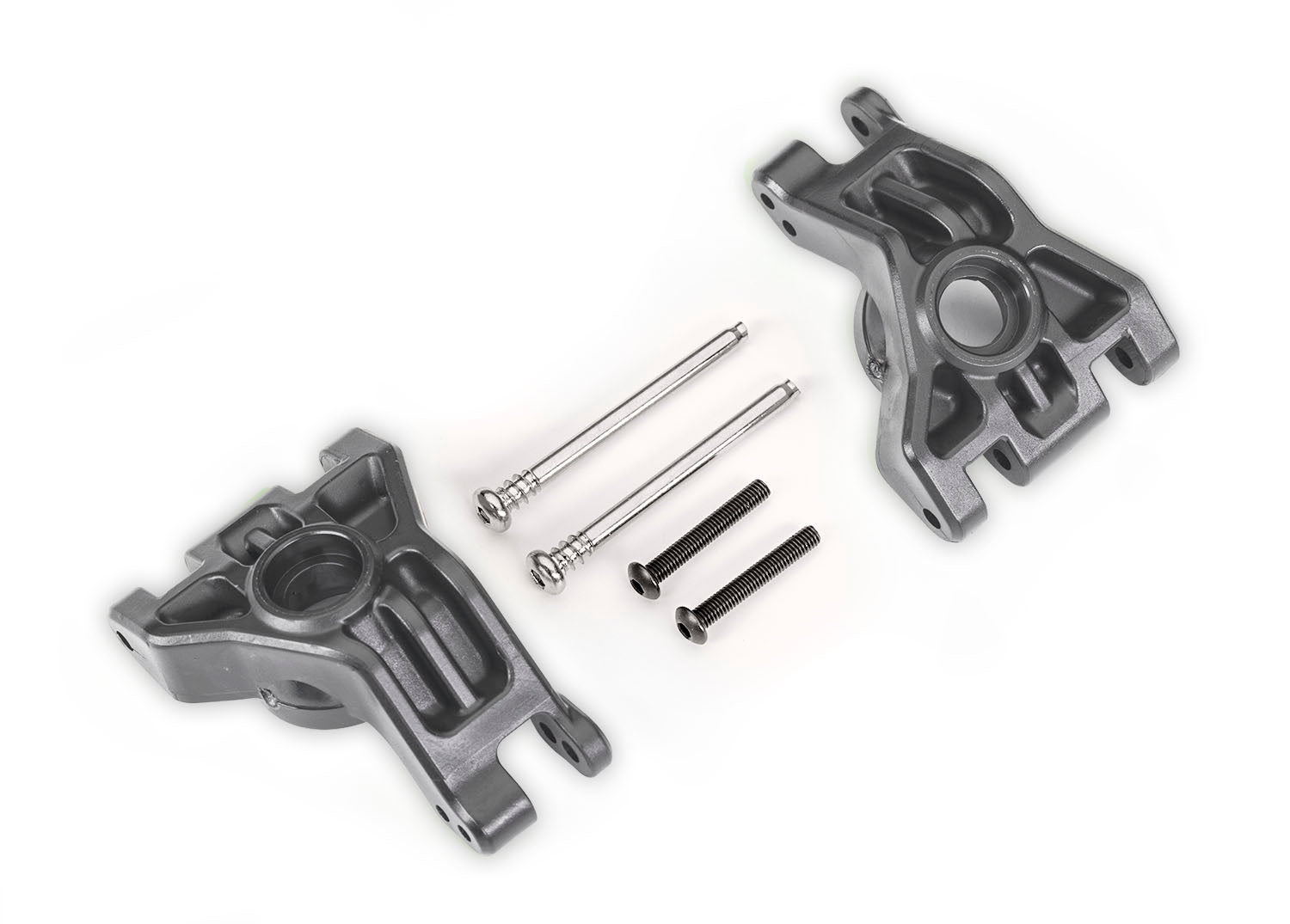 TRAXXAS 9050-GRAY Gray Extreme HD Stub Axle Carriers & Hardware (L&R)