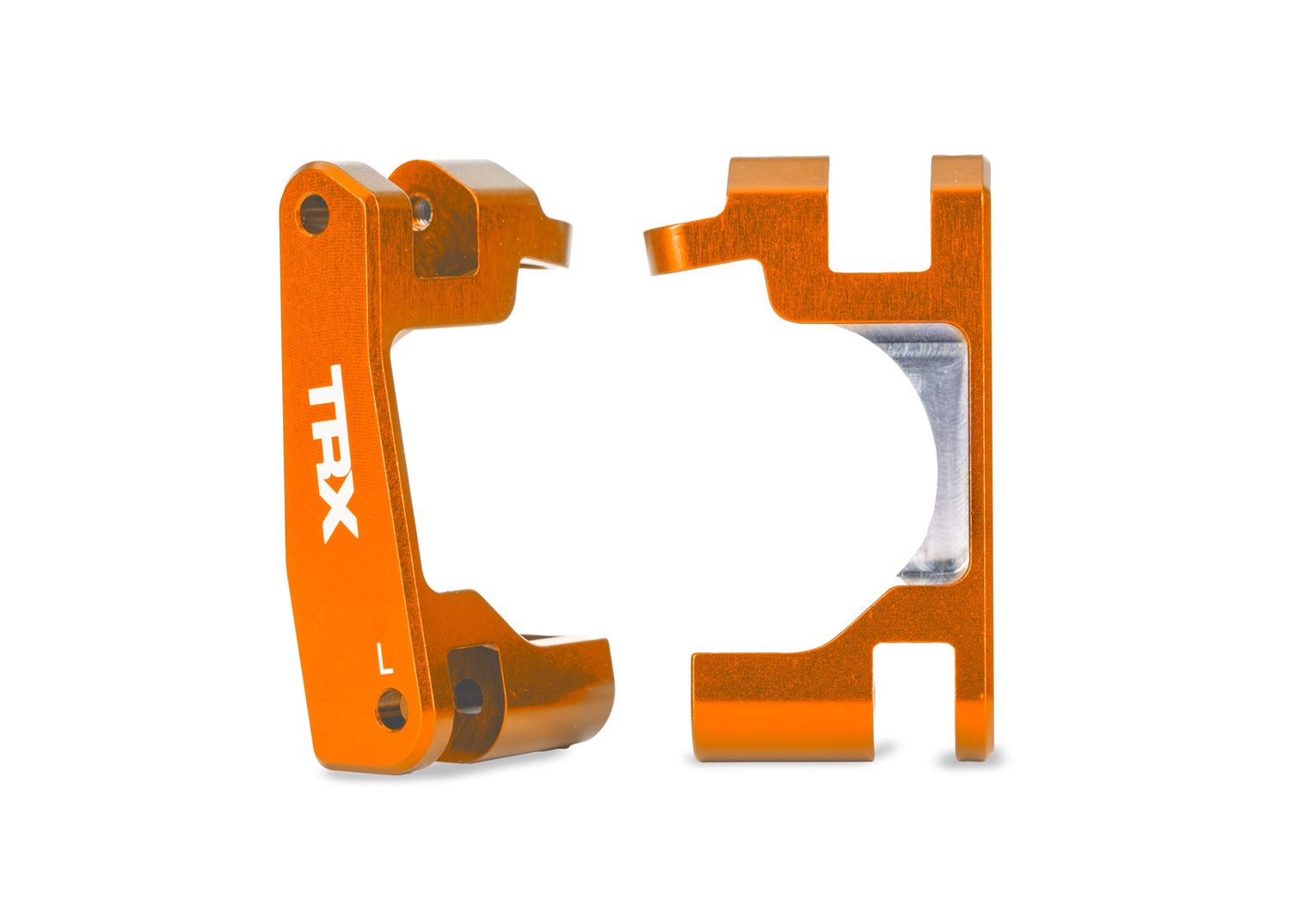 TRAXXAS 9063-ORANGE Orange Aluminum Caster Blocks (L&R)