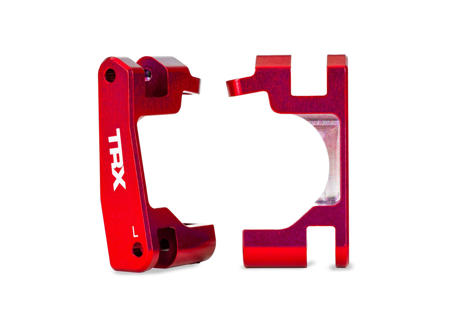 TRAXXAS 9063-RED Red Aluminum Caster Blocks (L&R)
