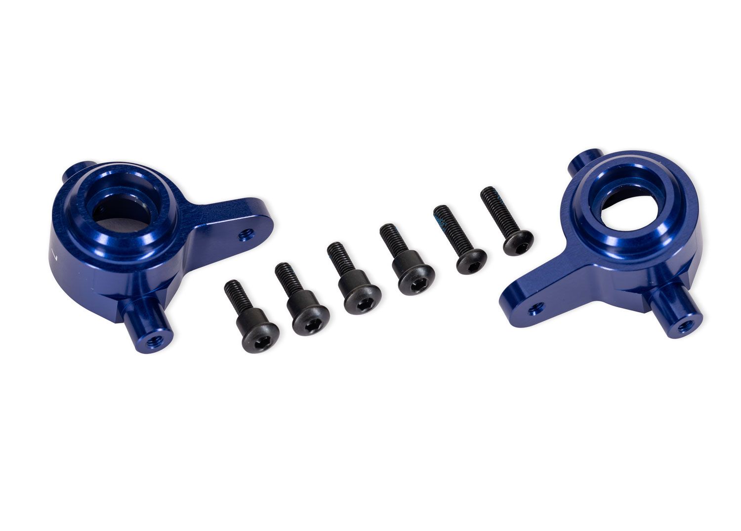 TRAXXAS 9064-BLUE Blue Aluminum Steering Blocks (L&R)