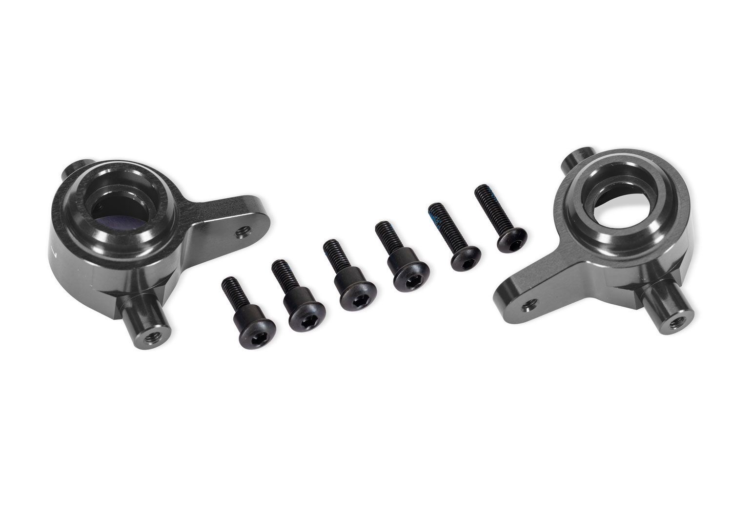TRAXXAS 9064-GRAY Gray Aluminum Steering Blocks (L&R)