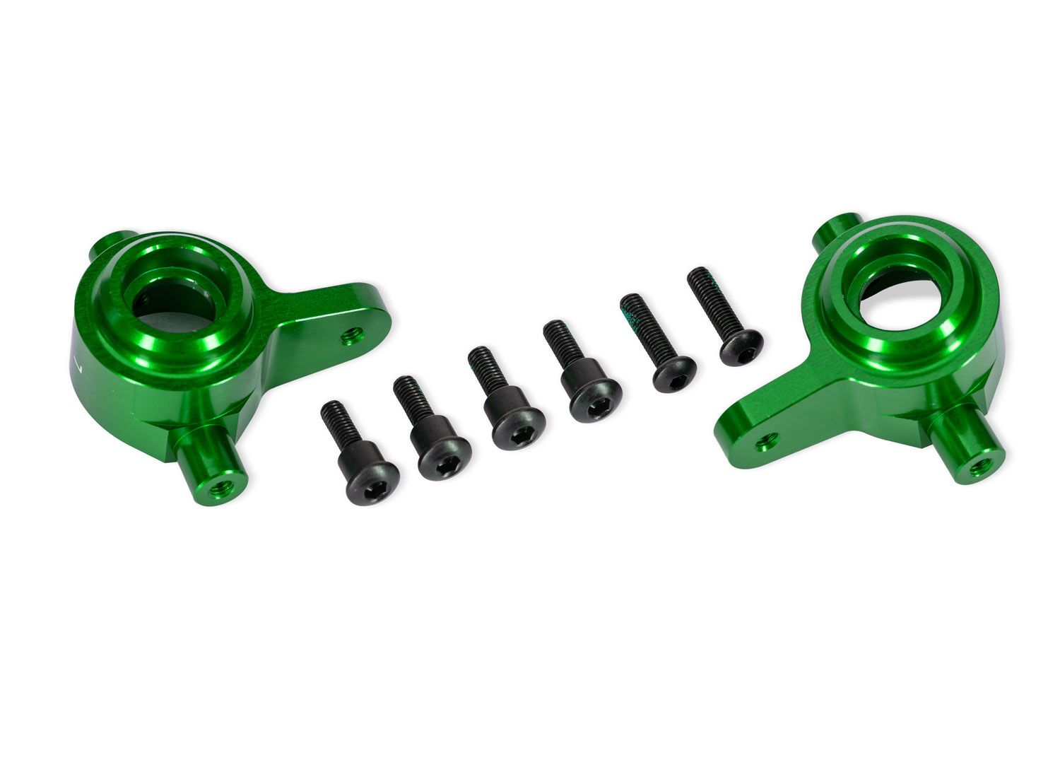 TRAXXAS 9064-GREEN Green Aluminum Steering Blocks (L&R)