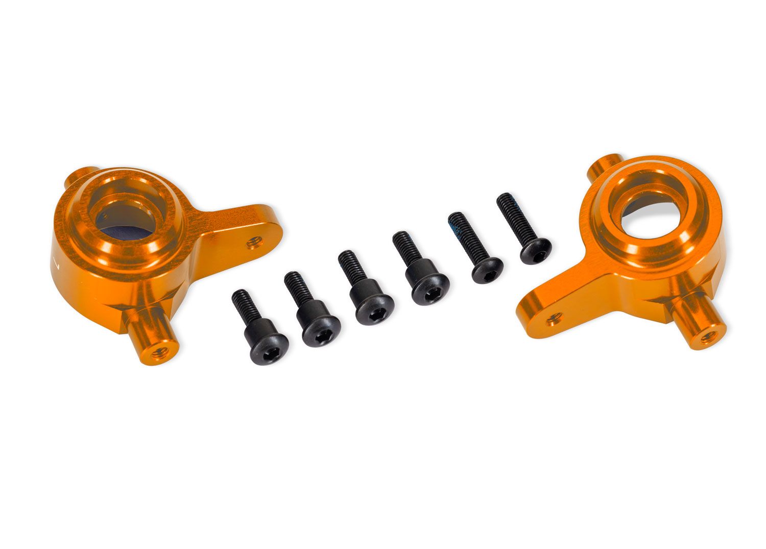 TRAXXAS 9064-ORANGE Orange Aluminum Steering Blocks (L&R)