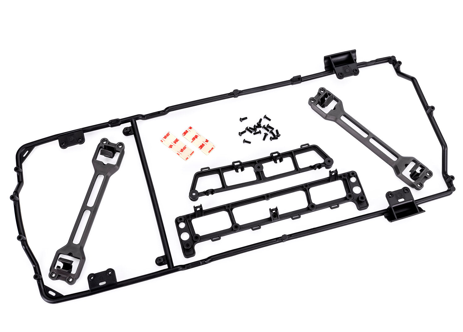 TRAXXAS 9128 Body cage/ body mounts (front & rear)/ body mount latch (2)/ 3x8mm BCS (15) (fits #9111 or 9112 bodies)