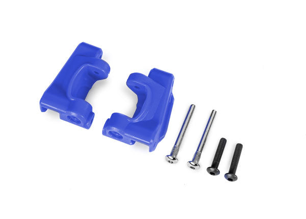 TRAXXAS 9135-BLUE  Caster blocks (c-hubs), extreme heavy duty,(left & right)/ 3x26mm hinge pins (2)/ 3x15mm BCS (2) (for use with #9182 upgrade kit)