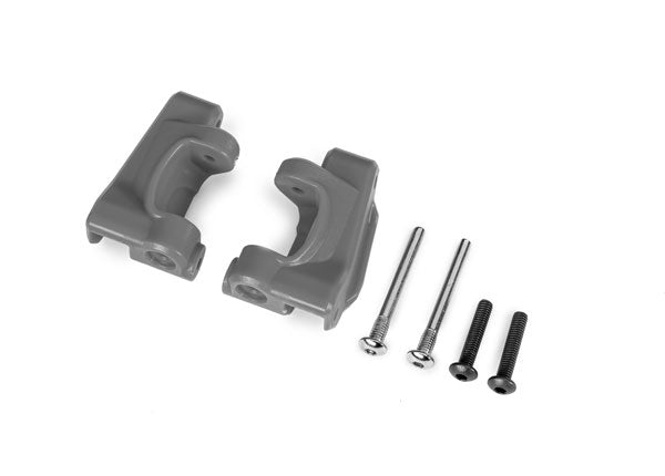 TRAXXAS 9135-GRAY Caster blocks (c-hubs), extreme heavy duty, (left & right)/ 3x26mm hinge pins (2)/ 3x15mm BCS (2) (for use with #9182 upgrade kit)