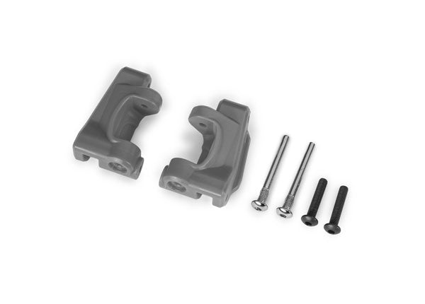 TRAXXAS 9136-GRAY Caster blocks (c-hubs), extreme heavy duty, gray (left & right)/ 3x26mm hinge pins (2)/ 3x15mm BCS (2) (for use with #9180 and 9181 upgrade kit)