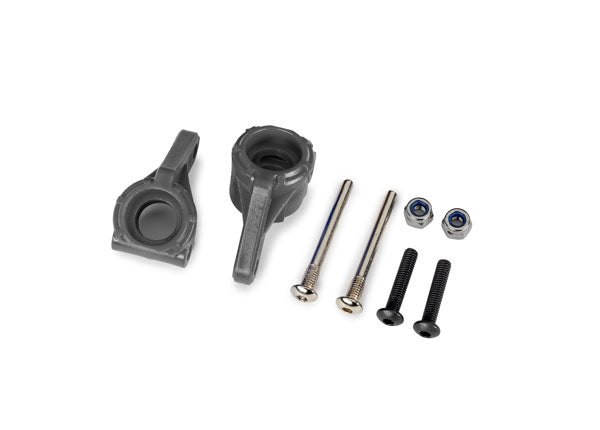 TRAXXAS 9137-GRAY Steering blocks, extreme heavy duty, gray (left & right)/ 3x26mm hinge pins (2)/ 3x15mm BCS (2) (for use with #9180, 9181, 9182 upgrade kit)