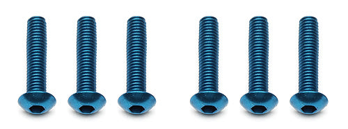 ASSOCIATED 91541 FT Screws, M3x14 mm BHCS, blue aluminum