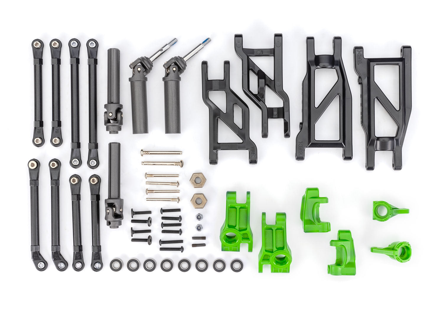 TRAXXAS 9180-GREEN Green Extreme HD Driveline and Suspension Upgrade Kit