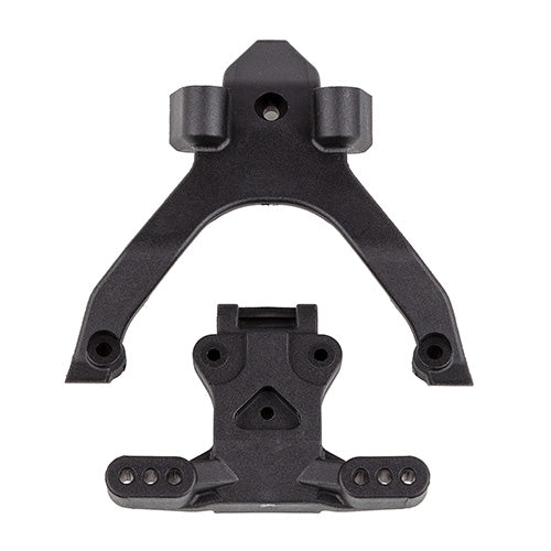 ASSOCIATED 92404 RC10B7 FT Top Plate and Ballstud Mount, carbon