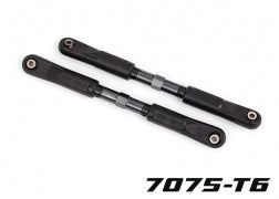 TRAXXAS 9549A Toe links, Sledge® (TUBES dark titanium-anodized, 7075-T6 aluminum, stronger than titanium) (120mm) (2)/ rod ends, assembled with steel hollow balls (4)/ aluminum wrench, 8mm (1)