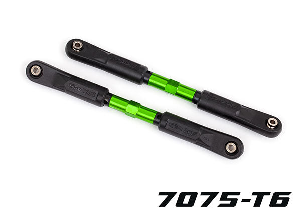 TRAXXAS 9549G Toe links, Sledge® (TUBES green-anodized, 7075-T6 aluminum, stronger than titanium) (120mm) (2)/ rod ends, assembled with steel hollow balls (4)/ aluminum wrench, 8mm (1)