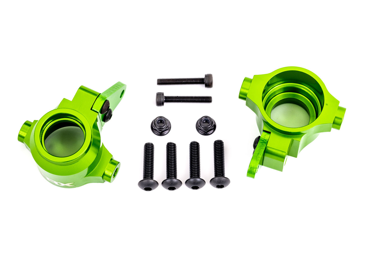 TRAXXAS 9635G Green Aluminum Steering Blocks (L&R)