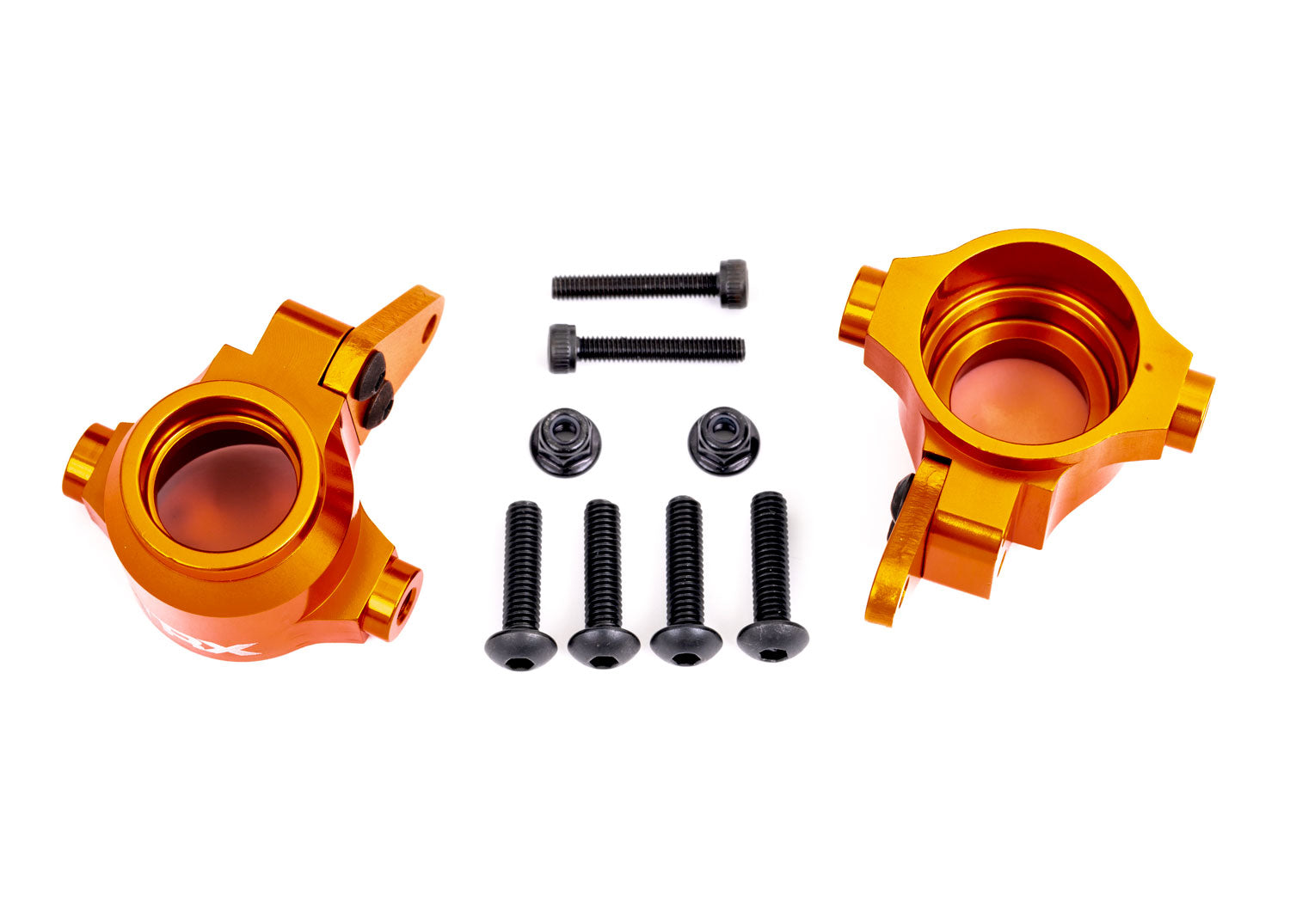 TRAXXAS 9635T Orange Aluminum Steering Blocks (L&R)