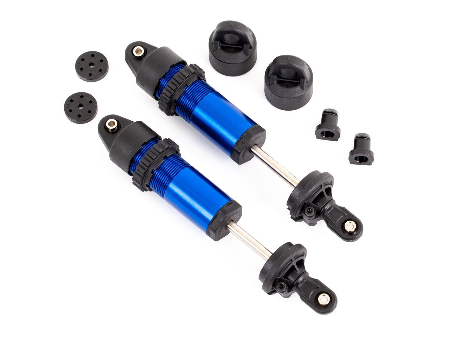 TRAXXAS 9660 Shocks, GT-Maxx®, aluminum (blue-anodized) (fully assembled w/o springs) (2)