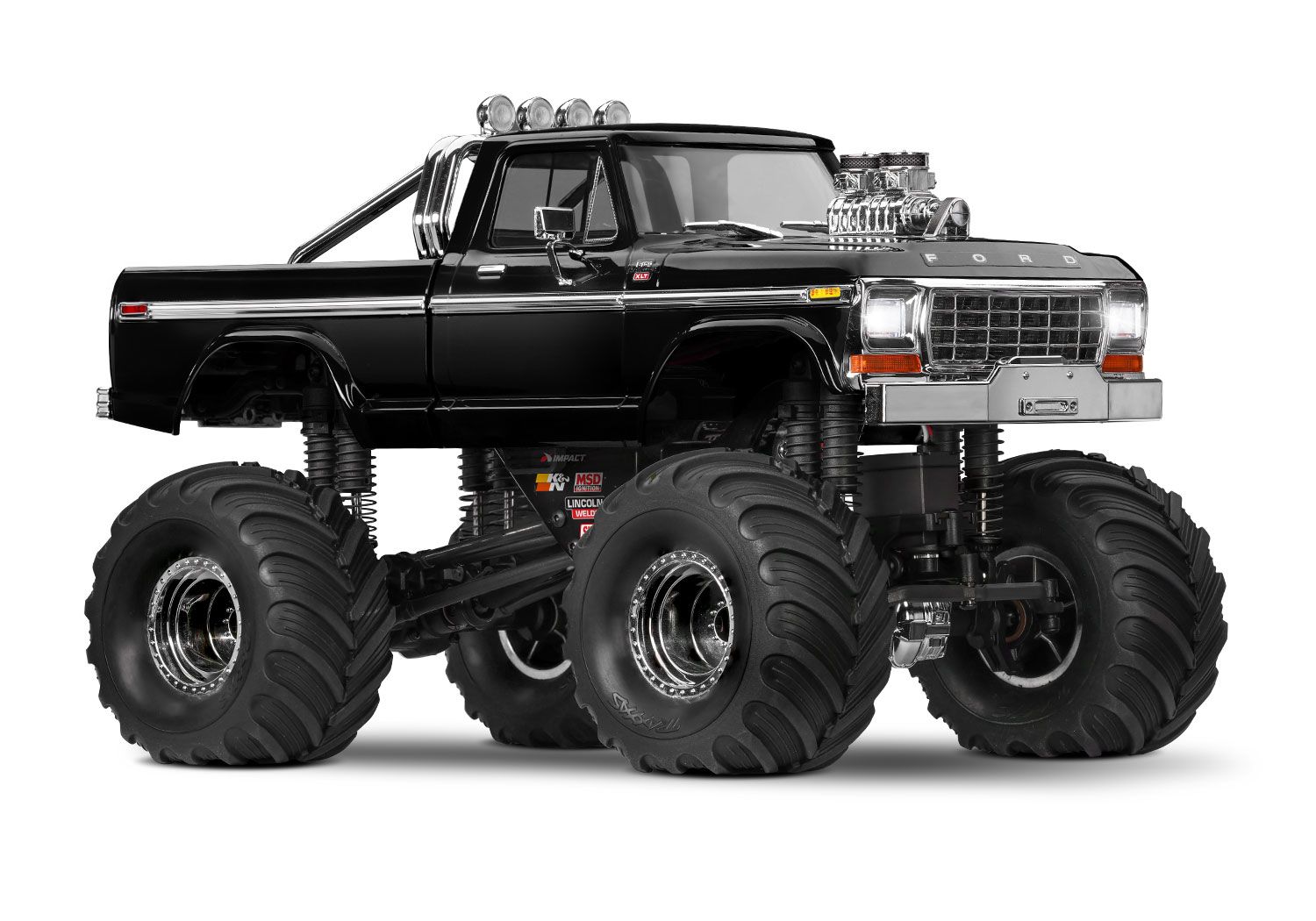 TRAXXAS 98044-1 TRX-4MT with Ford® F-150® pickup body: 1/18 scale 4X4 monster truck RTR with TQ™ 2.4 GHz 2-channel transmitter, and ECM-2.5 waterproof electronics.