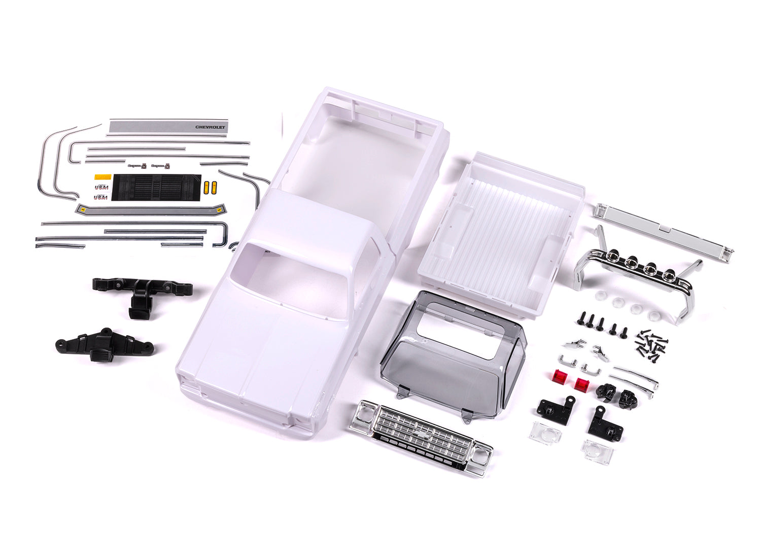 TRAXXAS 9811 Body, Chevrolet K10 Truck (1979), complete, (includes grille, side mirrors, door handles, roll bar, windshield wipers, & clipless mounting) (requires #9835 front & rear bumpers)