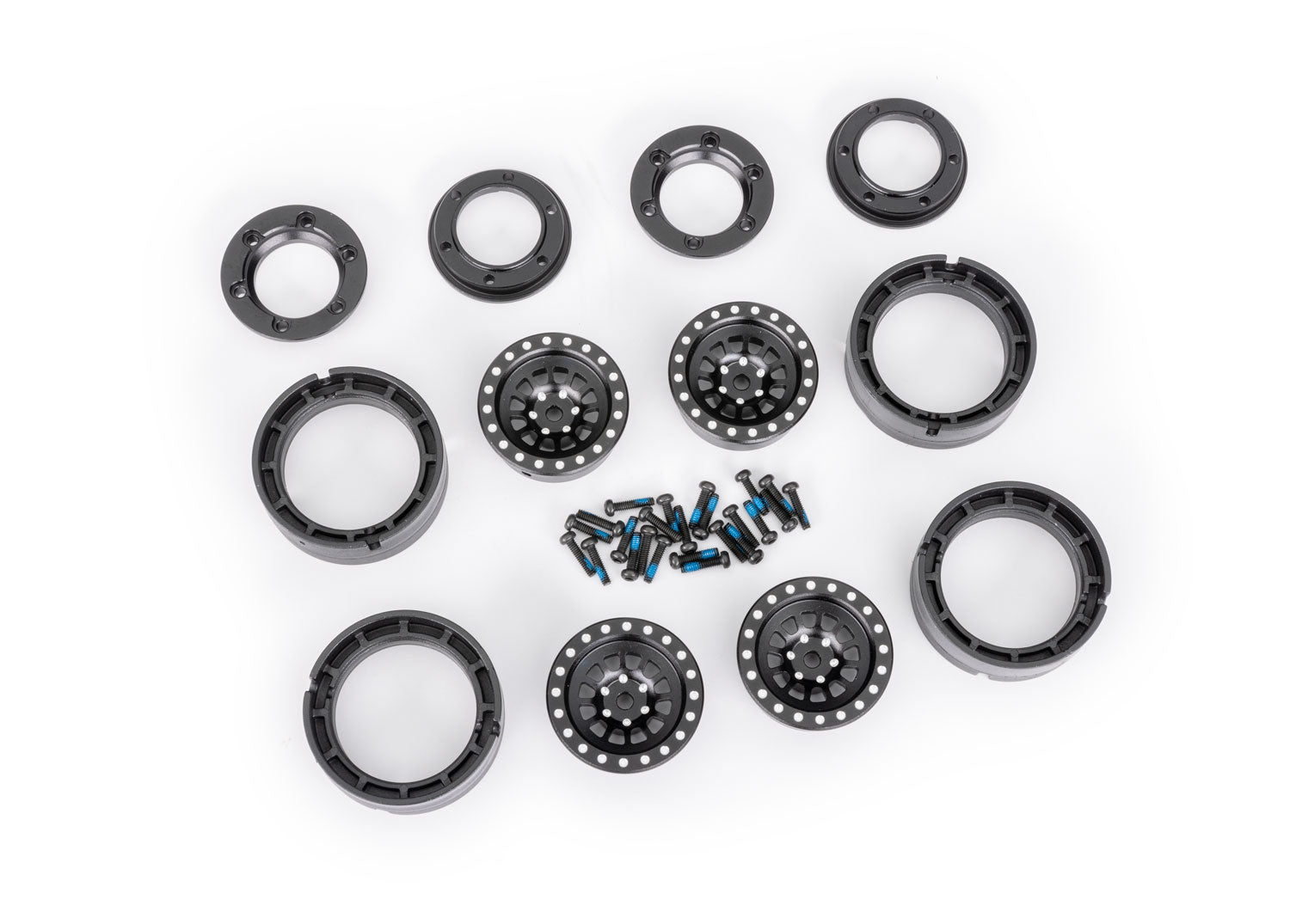TRAXXAS 9881-BLK WHEELS 1.0 ALUM BLACK (4)