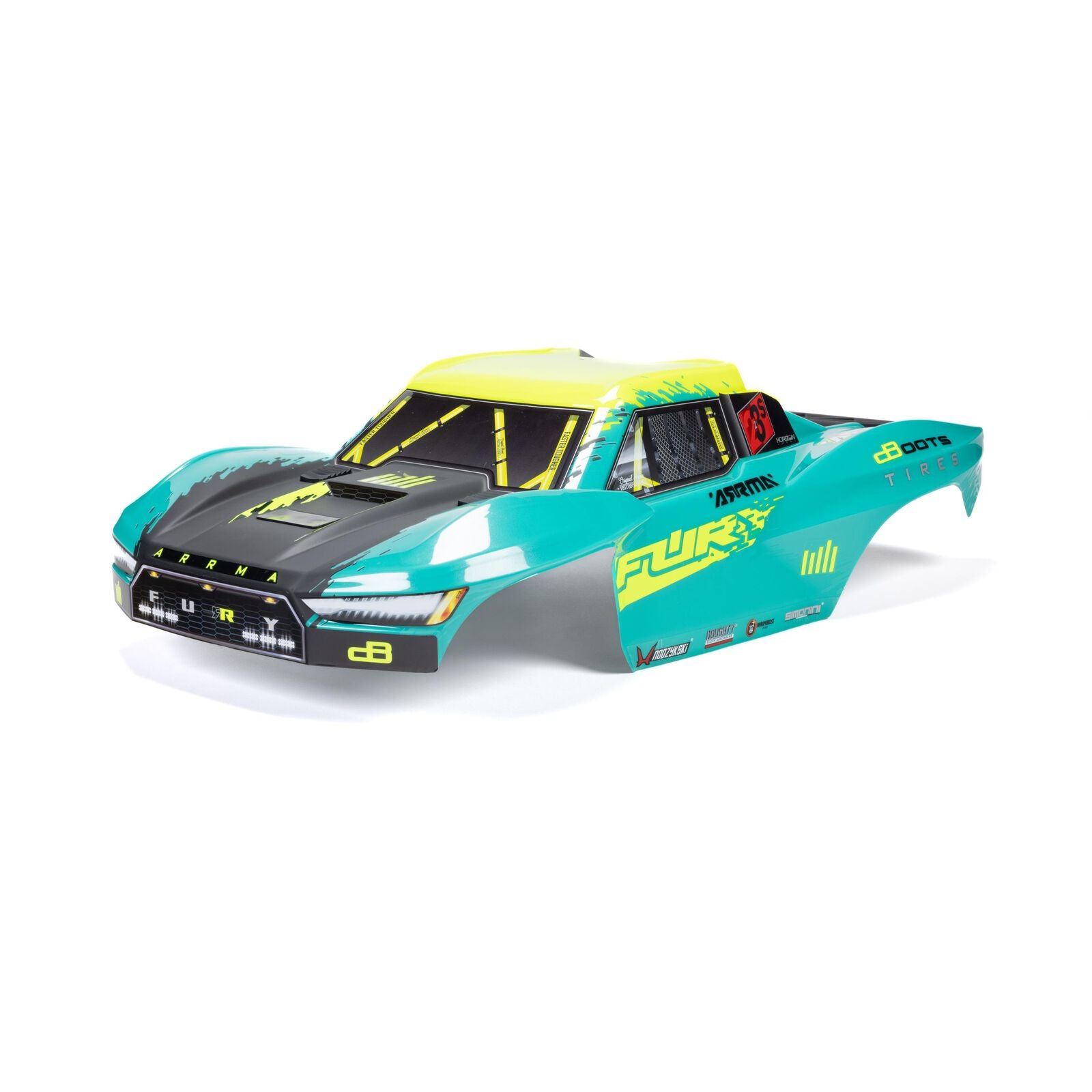 ARRMA ARA-2120 1/10 FURY Painted Decaled Trimmed Body Set, Green