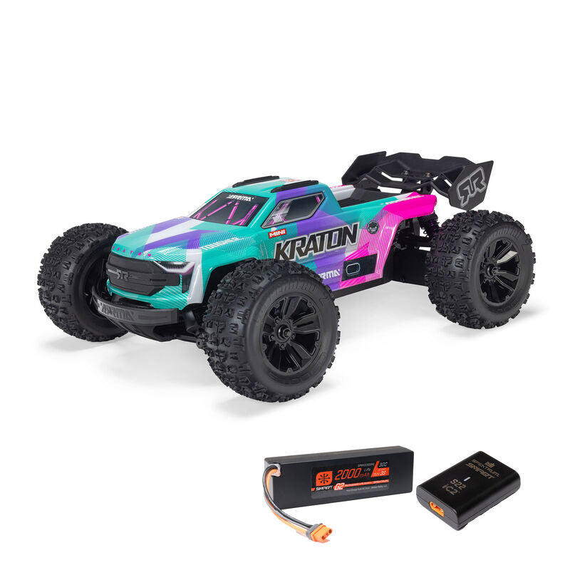 ARRMA ARA2508S MINI KRATON 3S BLX 4x4 Brushless 1/16 Monster Truck RTR (Battery & Charger Included)