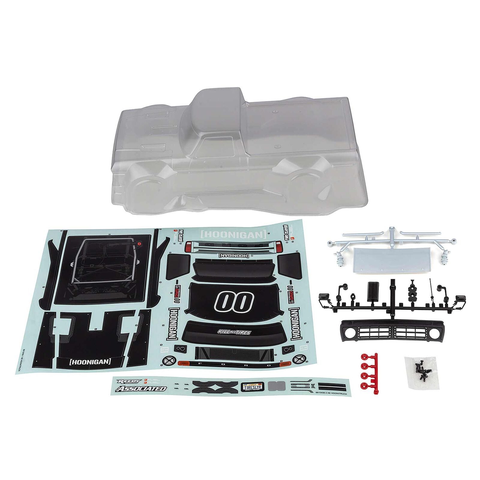 ASSOCIATED 21589 Reflex 14R Hoonitruck Body Set, Clear