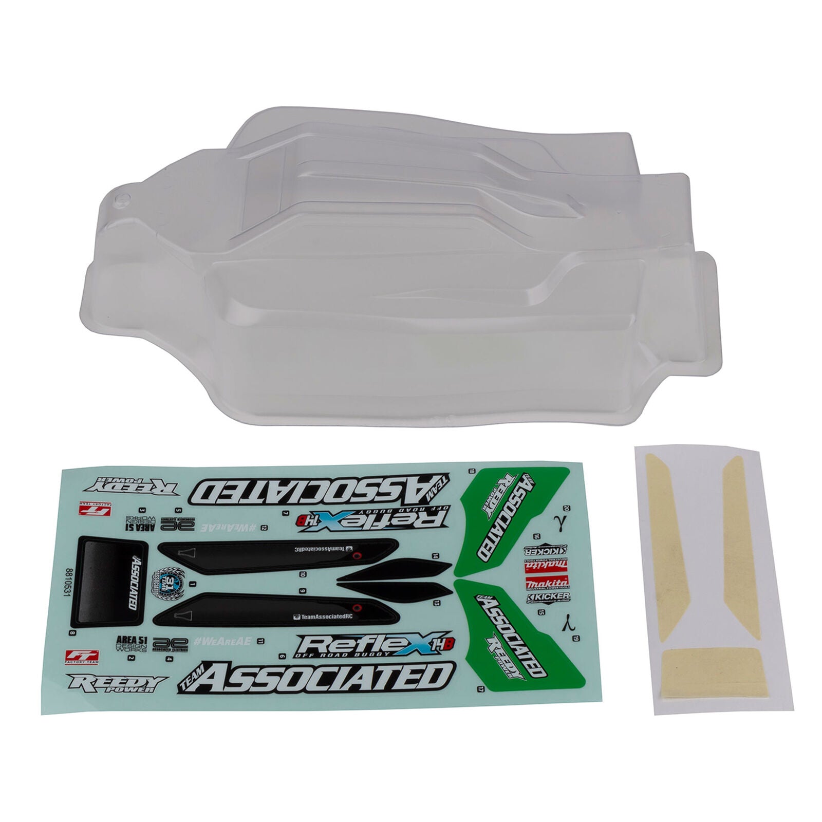 ASSOCIATED 21594 1/14 Reflex 14B Gamma Clear Body Set Painted