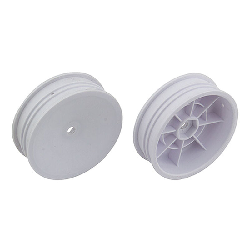 ASSOCIATED 91757 2WD Slim Front Wheels, 2.2", 12mm hex, white