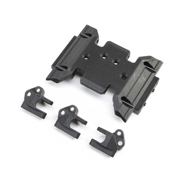 AXIAL AXI231047 Skid Plate & Upper Link Mounts: SCX10 III Base Camp