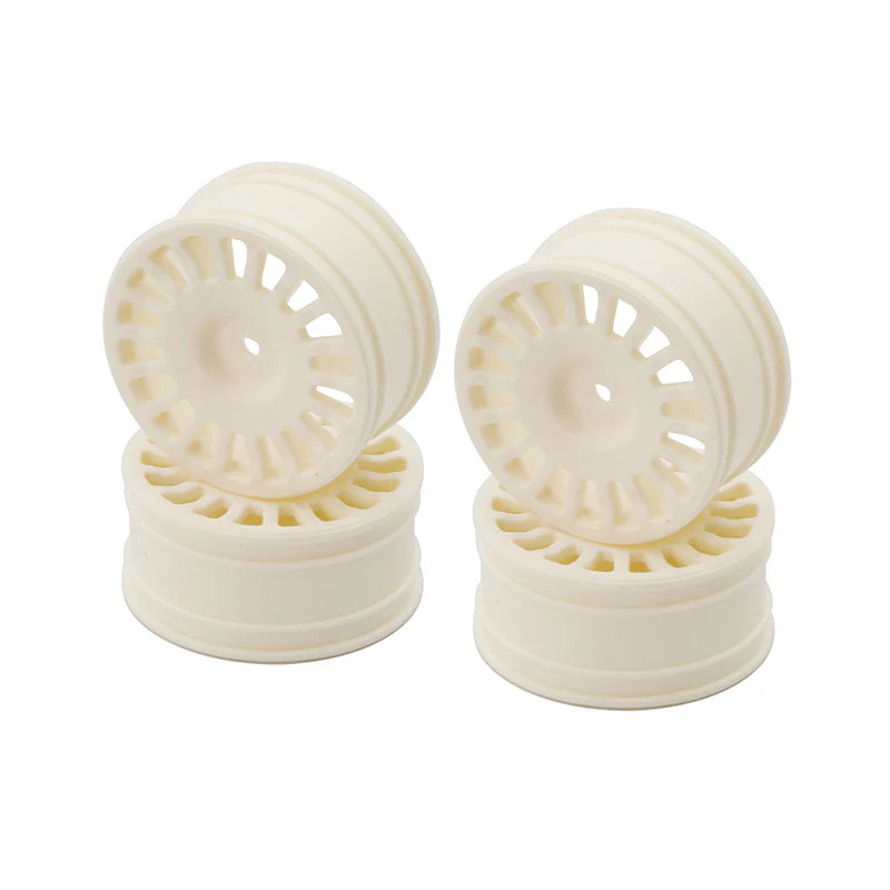 LC RACING C8054 25mm 18 Spokes Wheels (Rally) (White, 4 pcs)