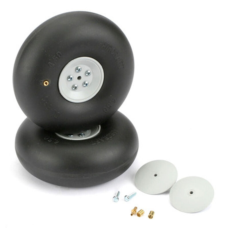 DUBRO 450RV Big Wheels, 4-1/2" (2)