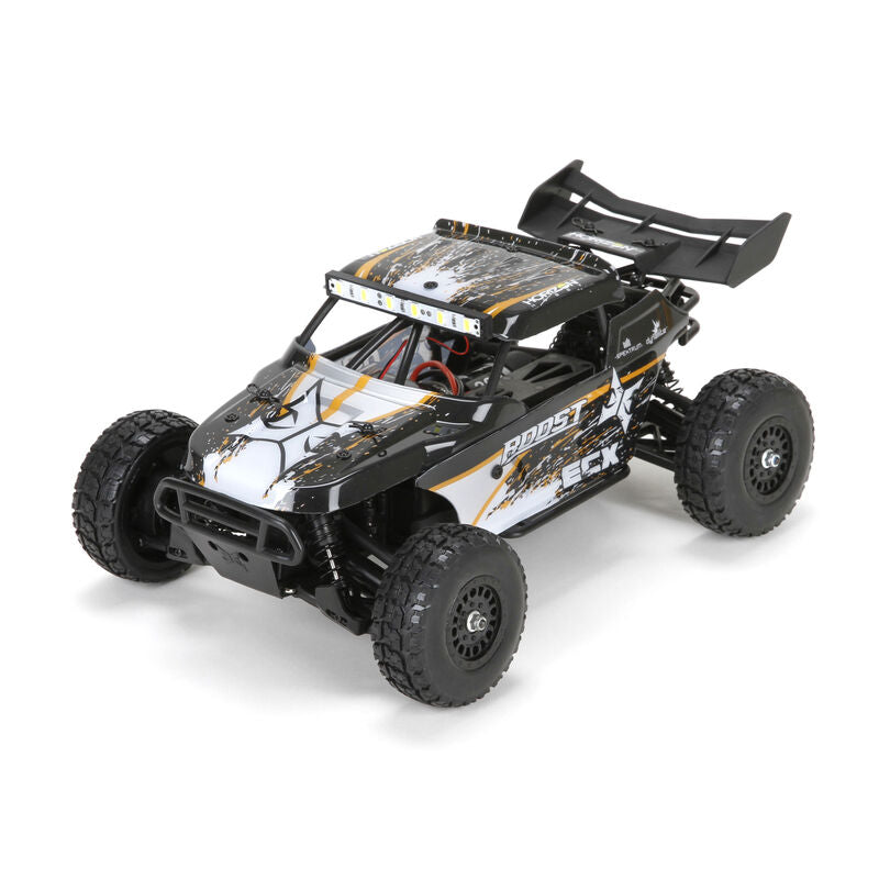 ECX ECX01005T2 1/18 Roost 4WD Desert Buggy Brushed RTR, Grey/Yellow