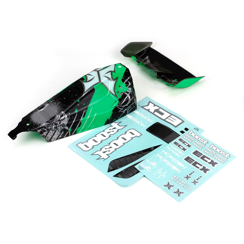 ECX ECX230005 Body/Wing, Black/Green: 1:10 2wd Boost