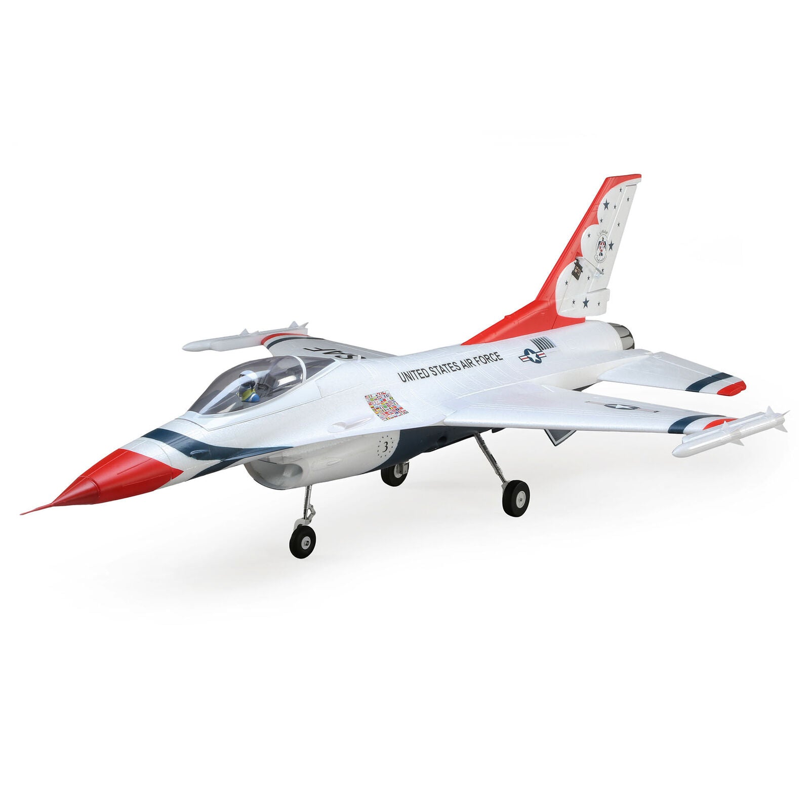 EFLITE EFL178500 F-16 Thunderbirds 70mm EDF Jet BNF Basic with AS3X and SAFE Select