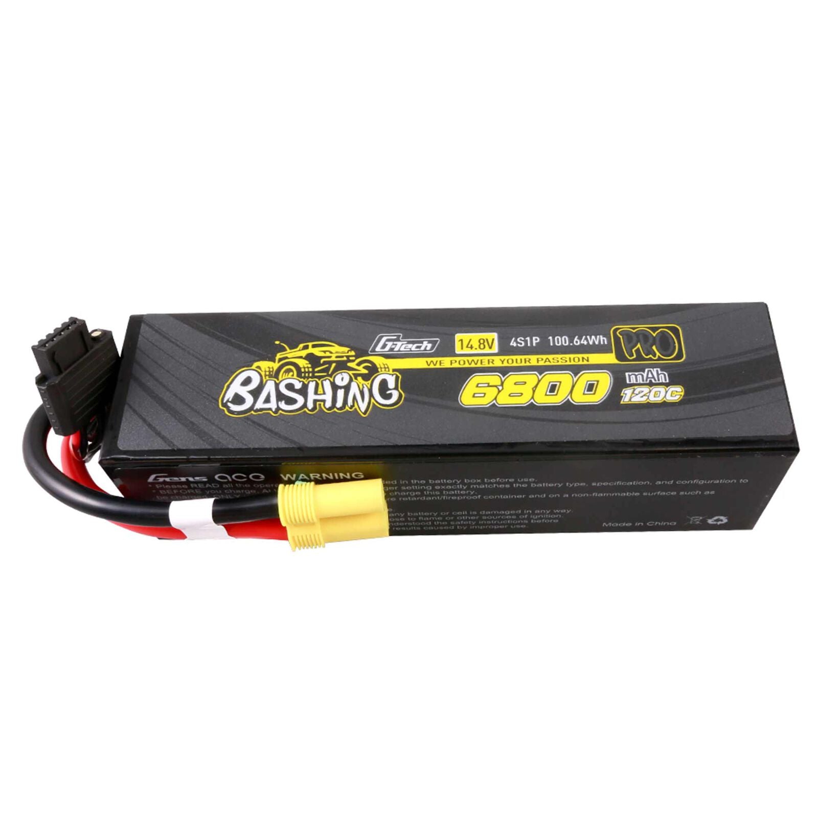 GENS ACE GEA684S12E5GT 14.8V 6800mAh 4S 120C G-Tech Bashing Series Hardcase LiPo Battery: EC5