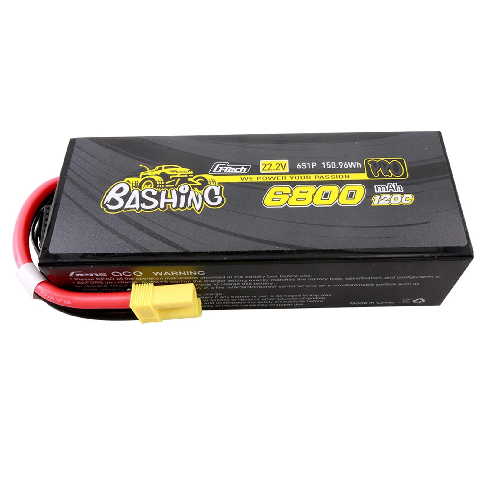 GENS ACE GEA686S12E5GT 1/5 In Stock 22.2V 6800mAh 6S 120C G-Tech Smart Bashing Hardcase LiPo Battery: EC5