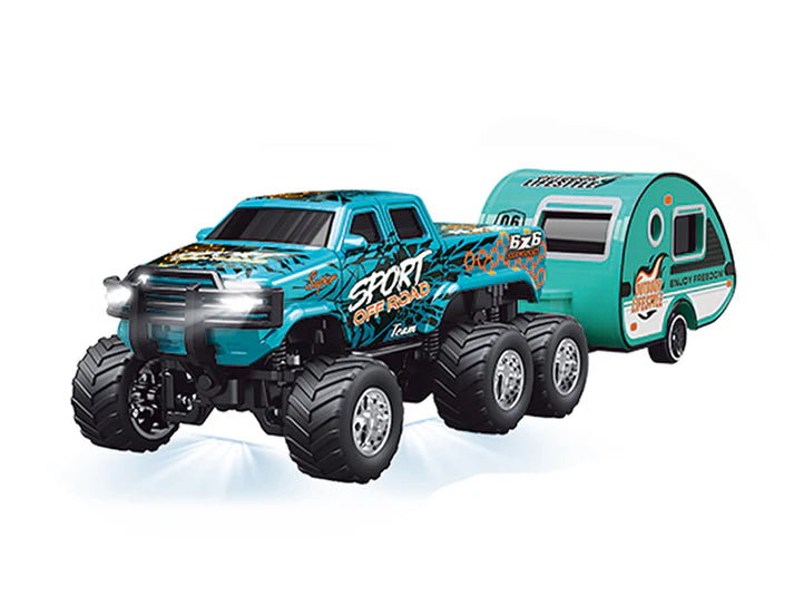 RC PRO HG4-407 1:64 R/C Truck with trailer with APP control - Ford 6-wheeler