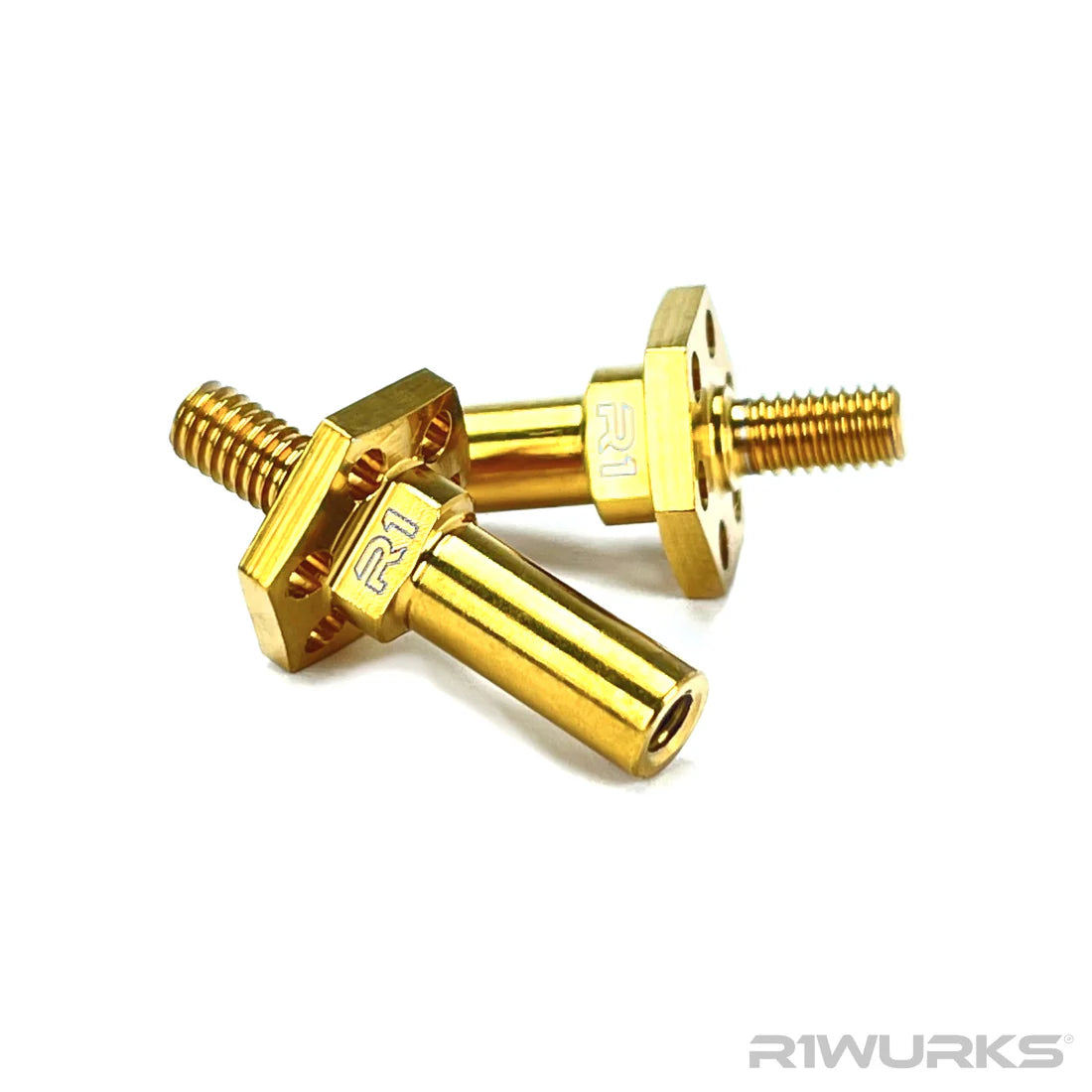 R1WURKS 990908 DC1/B7 Front Axle Set, Titanium (Titanium Nitride Coated)