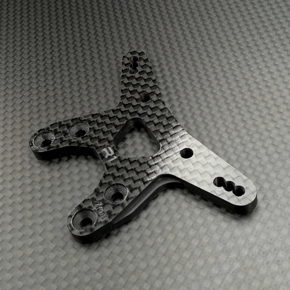 R1WURKS 900151-G (B7 Series) Front Carbon Fiber Shock Tower, -2mm (Gloss 3K Plain Weave)