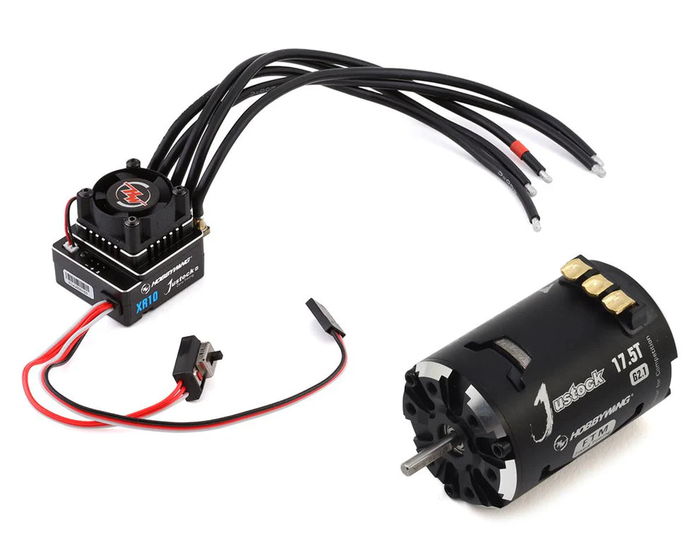HOBBYWING 38020372 XR10 Justock G3S Sensored Brushless ESC/SD G2.1 Motor Combo 17.5T