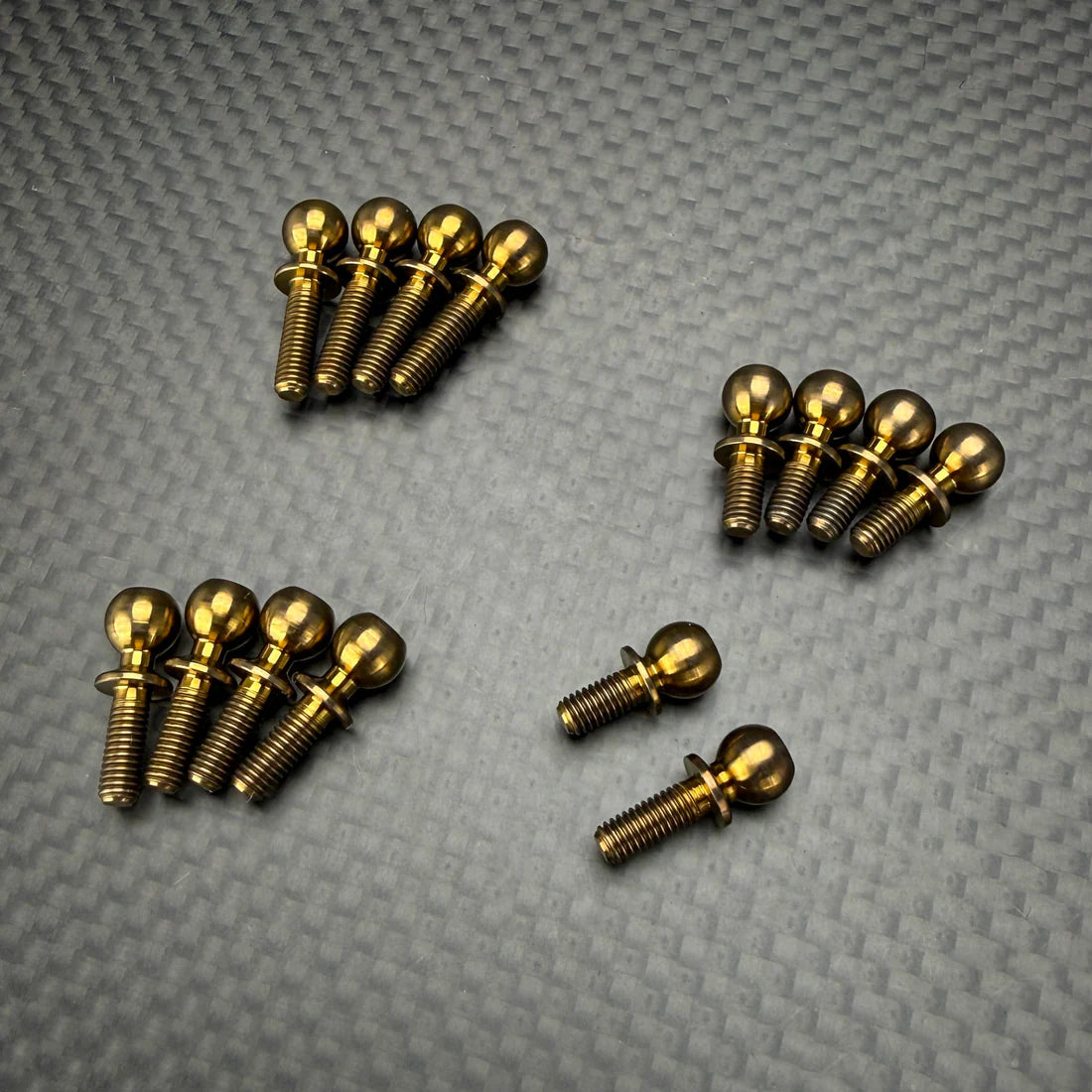 R1WURKS 900308DBR (B7.1 Series) Turnbuckle Ball Stud Set, Titanium, 14pcs (Bronze)