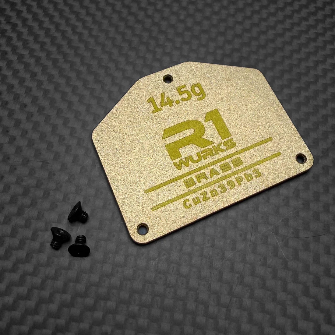 R1WURKS 920331 R1B Brass Servo Weight Plate (14.5g)