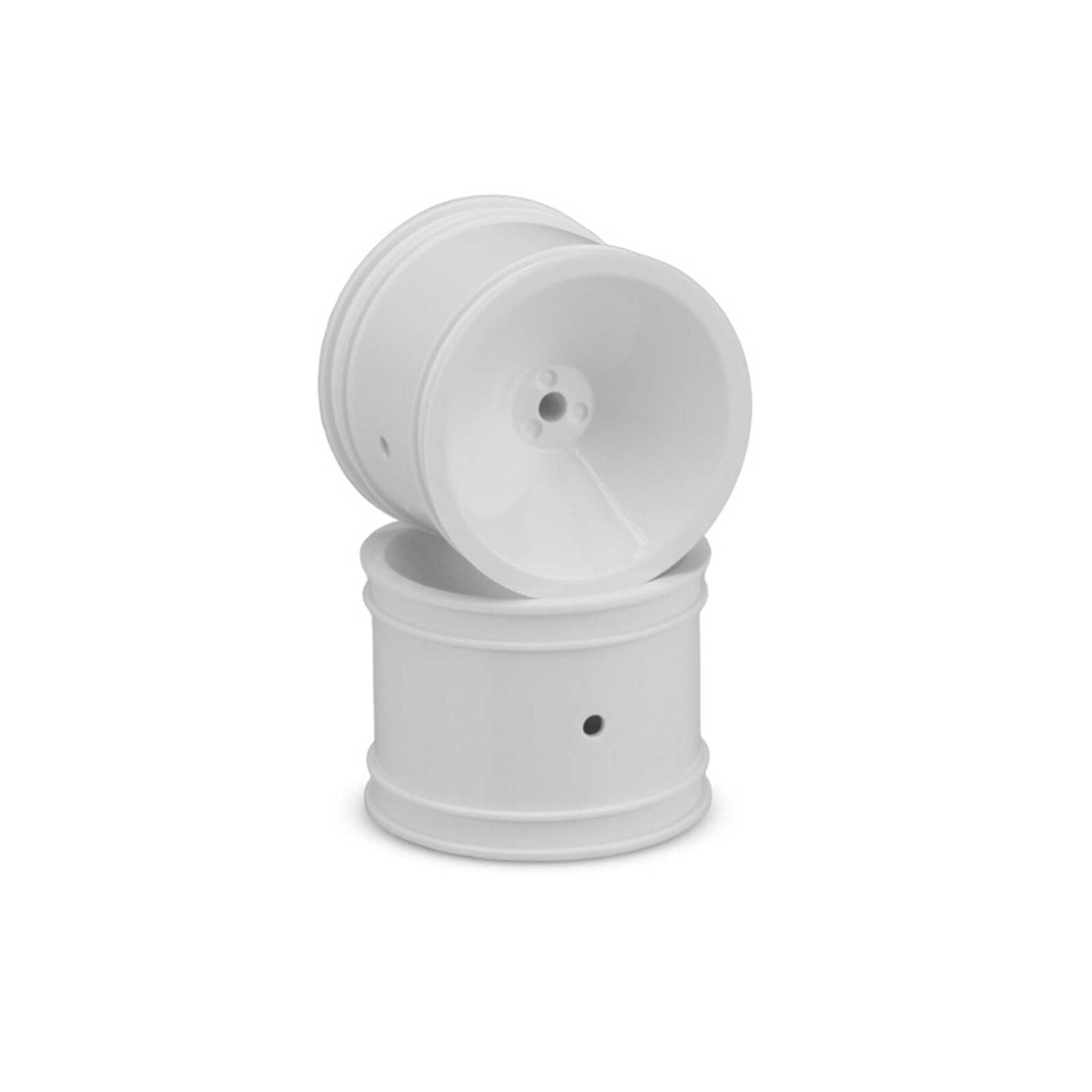 JCONCEPTS 3438W Mono 1.7" RC10 Rear Wheel, White (2)
