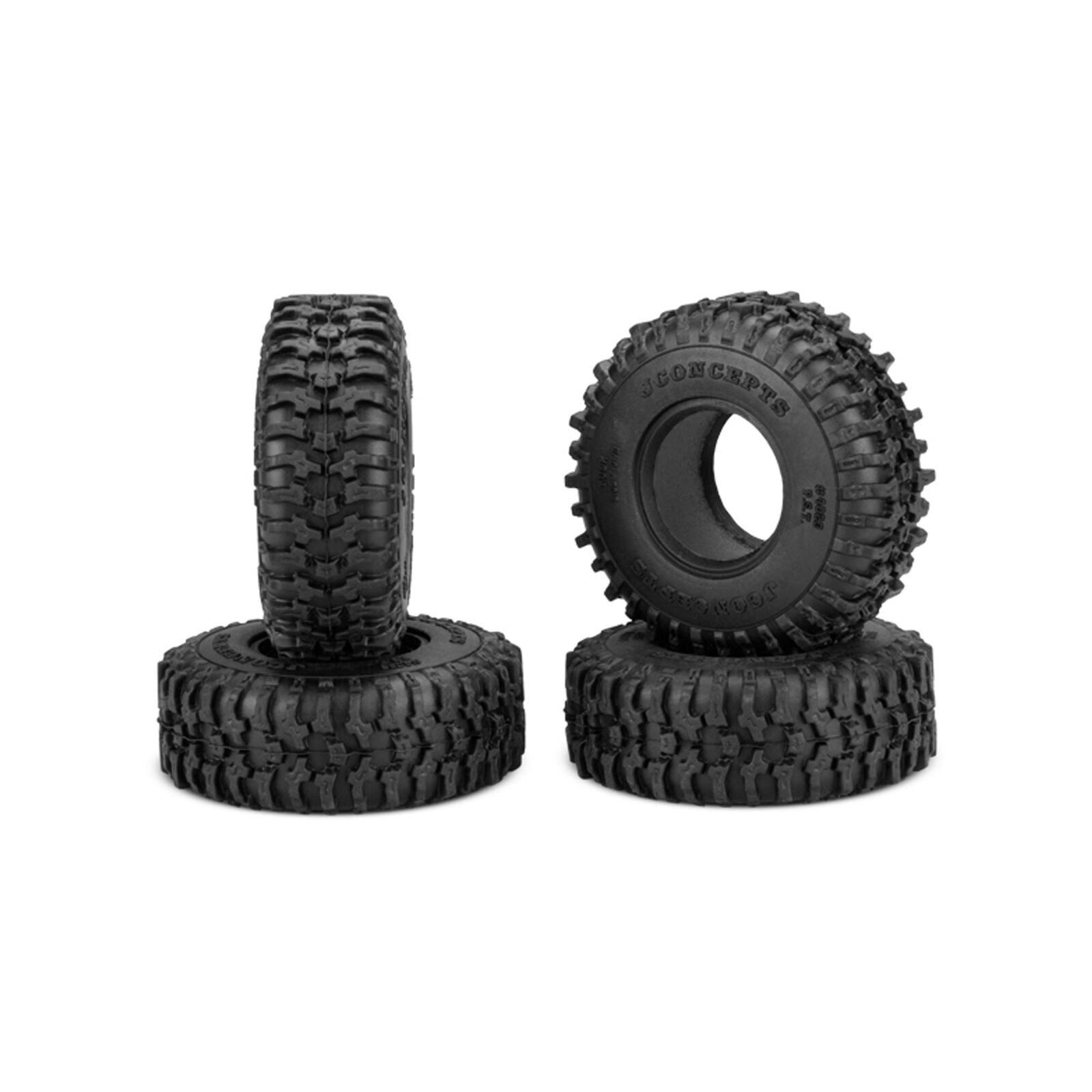 JCONCEPTS 402302 1/24 Tusk 1.0” SCX24 Crawler Tires and Inserts, Green Compound (2)