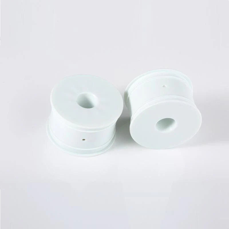 LC RACING L6150 EMB Truggy Wheel, 2.2in, 12mm Hex, Offset 15mm, White 2pcs