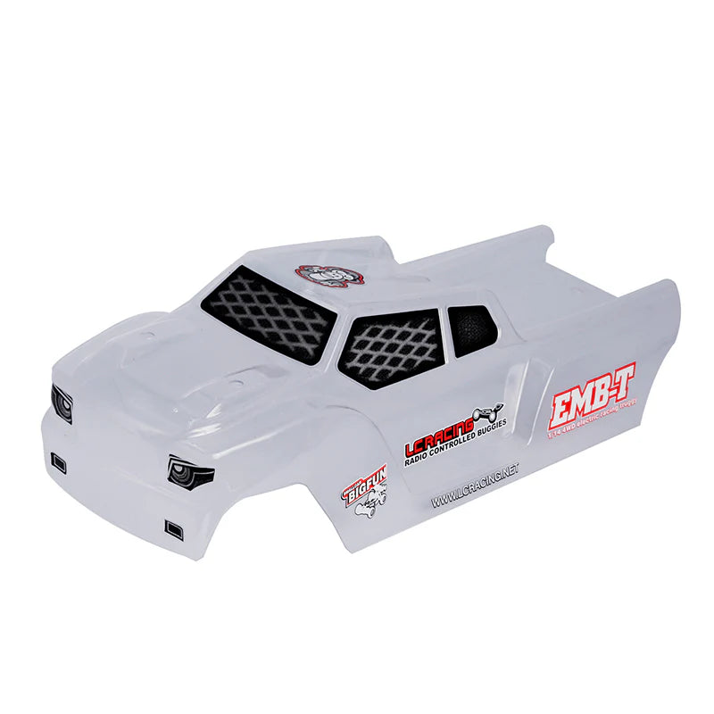 LC RACING L6242 1/14 EMB-TG Polycarbonate Truggy Body "2021" (CLEAR with decals)
