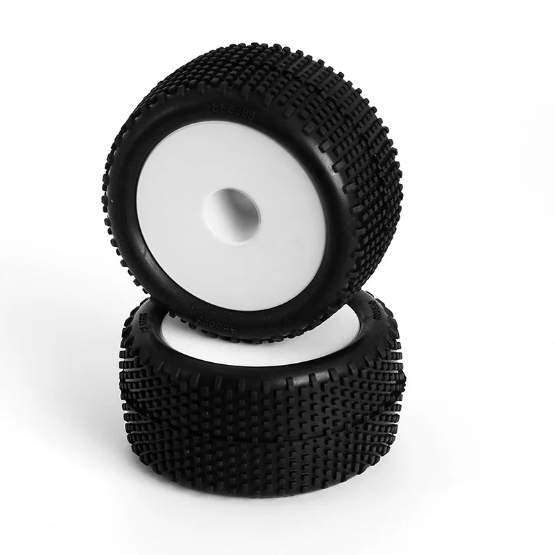 LC RACING L6247 Block Pin Truggy Tires Mounted, 12mm 2pcs